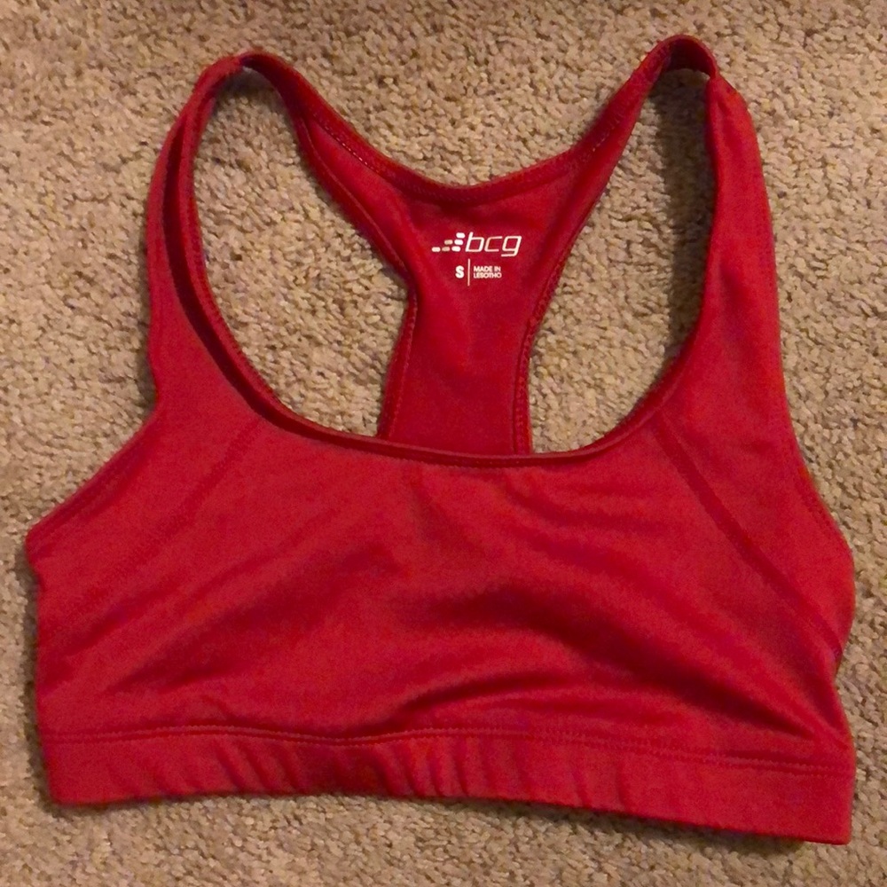 Red BCG sports bra new